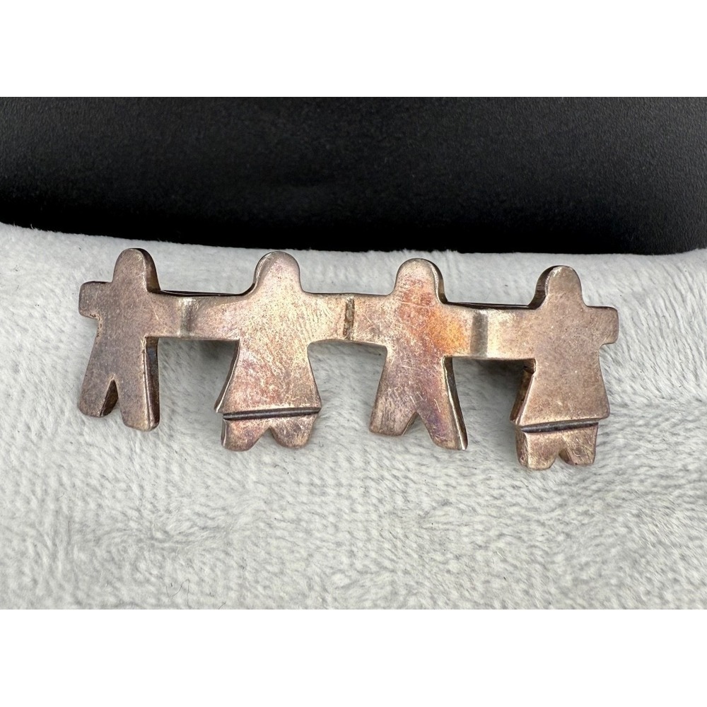Vintage Silpada Brooch Sterling Silver We Are The Children‎ Paper Dolls